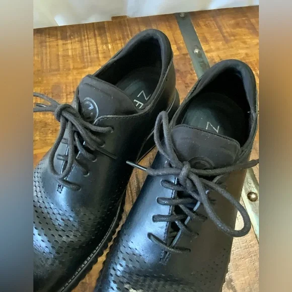 Cole Haan Mens Sz 9M  2.ZeroGrand Black Laser Cut Leather Shoes C23832 - Picture 12 of 13